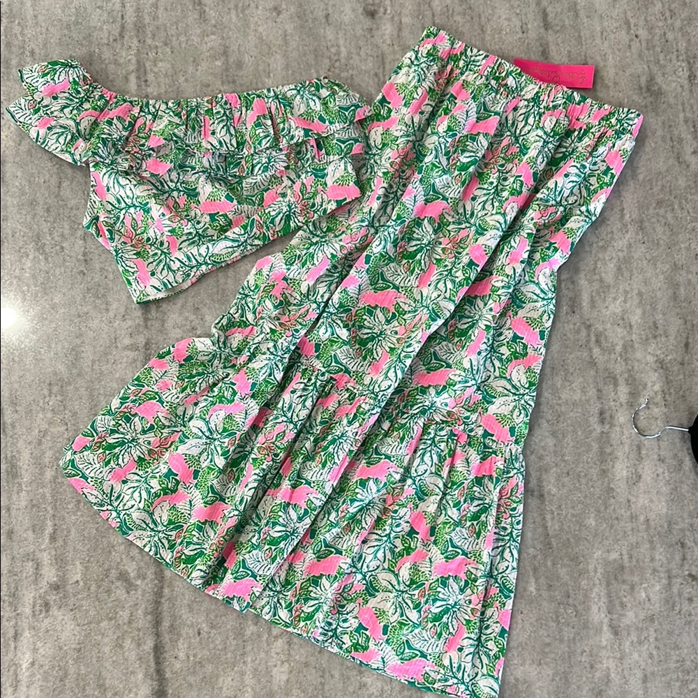 Lilly Pulitzer Kaida Ruffle Skirt Set Size 6